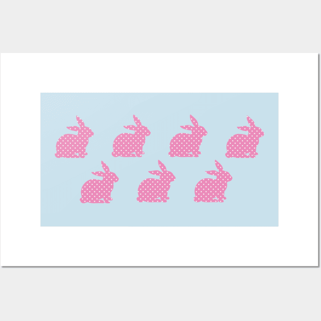 Whoa, baby! Pink Bunny Wallpaper Wall Art by Heyday Threads